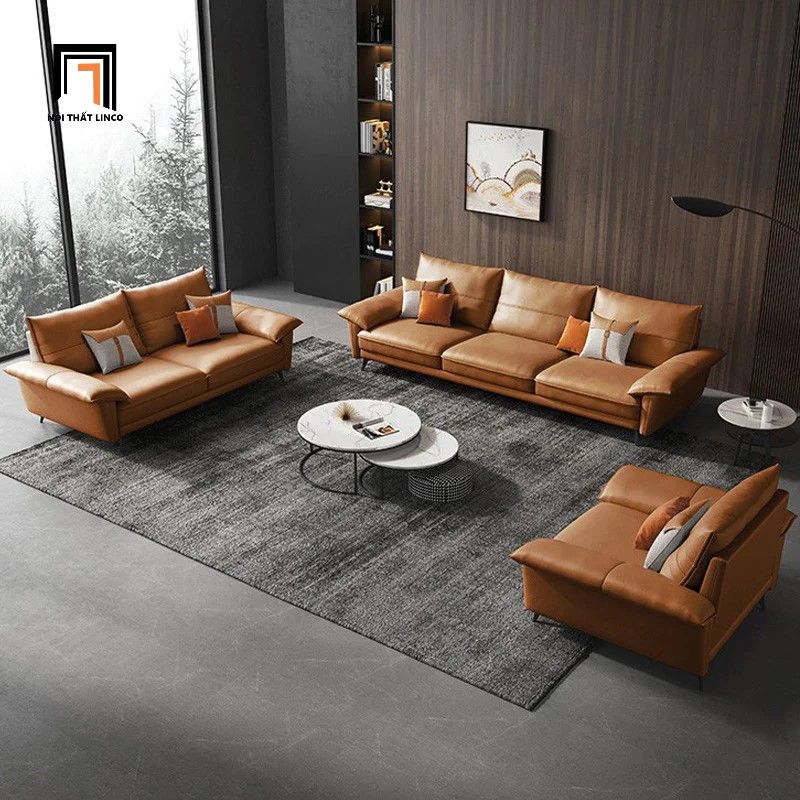 Bộ ghế sofa phòng khách KT66 Srender da công nghiệp