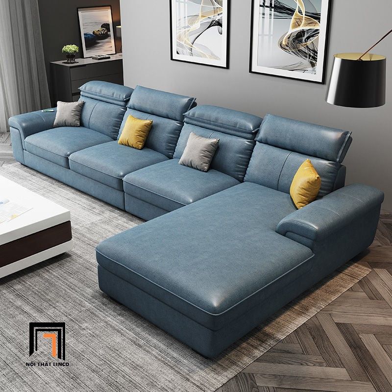 Bộ ghế sofa góc L 3m x 1m8 GT85 Tianfy da công nghiệp