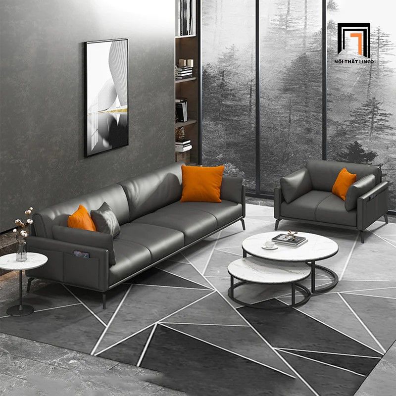 Bộ ghế sofa văn phòng làm việc KT75 Dubuque da công nghiệp