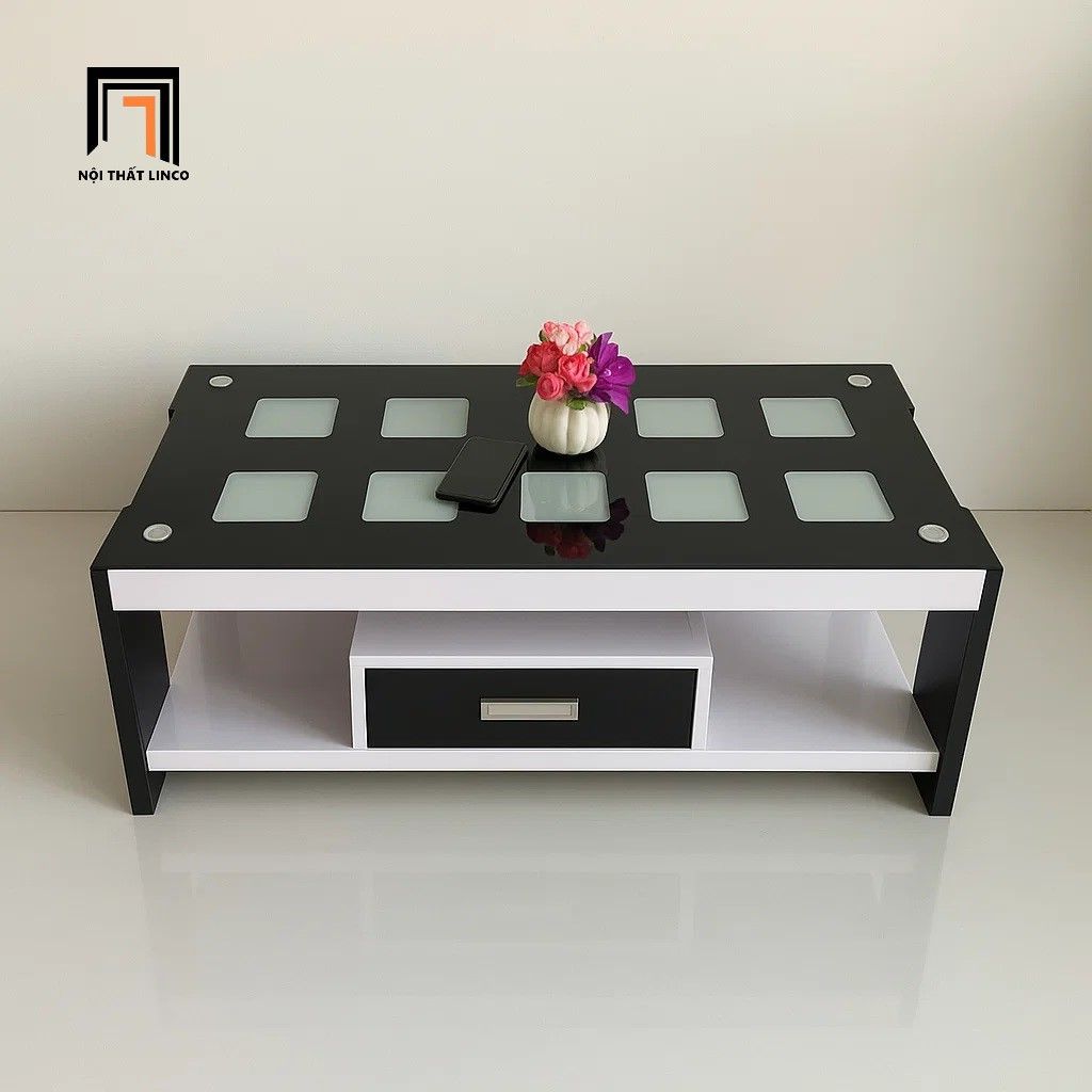 Bàn sofa gia đình mặt kính cường lực BTPK61 Strasbug 1m giá rẻ