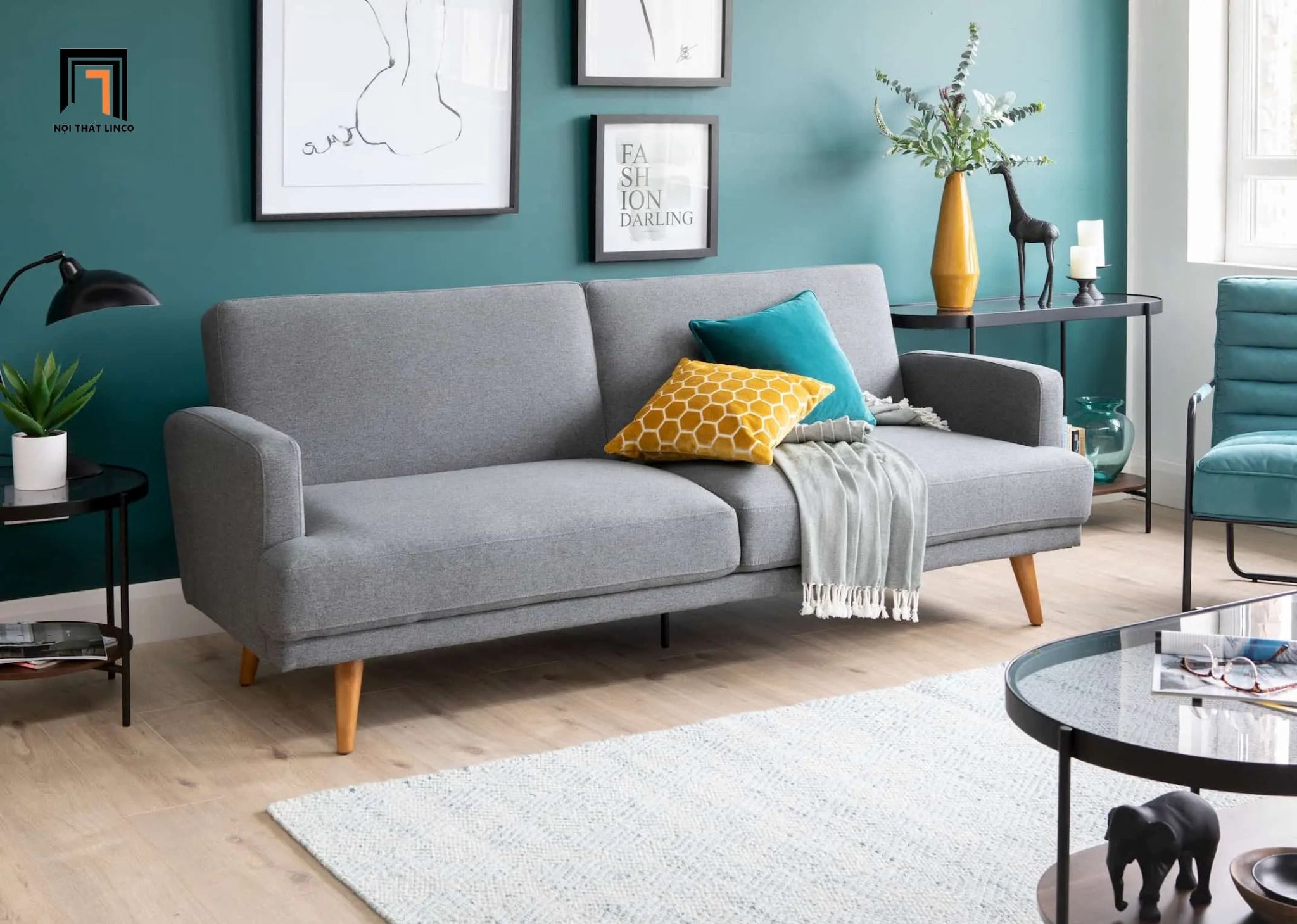 Ghế sofa băng giường nằm GB41 Grant 1m9 màu xám ghi