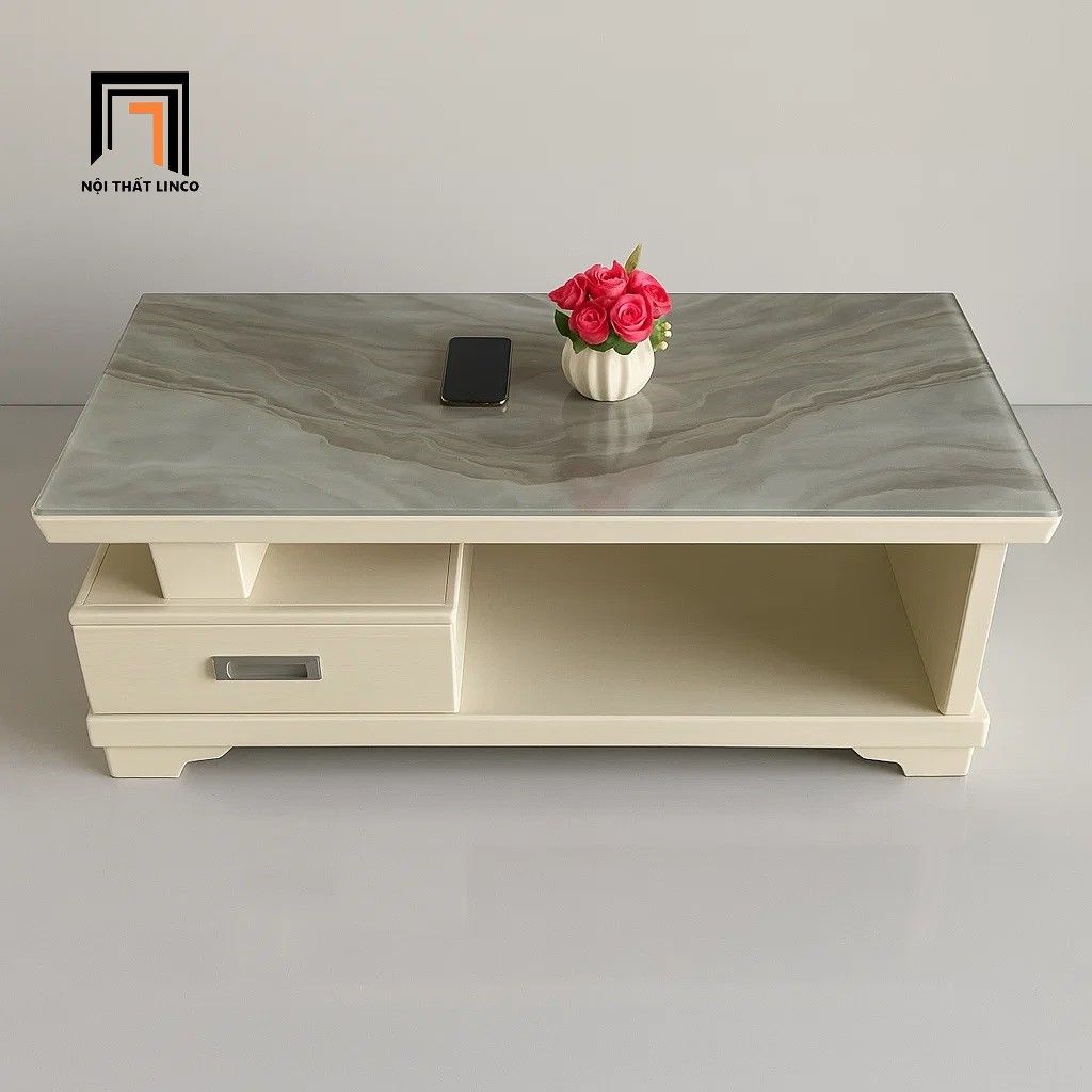 Bàn sofa phòng khách sang trọng BTPK82 McCall 1m màu sữa