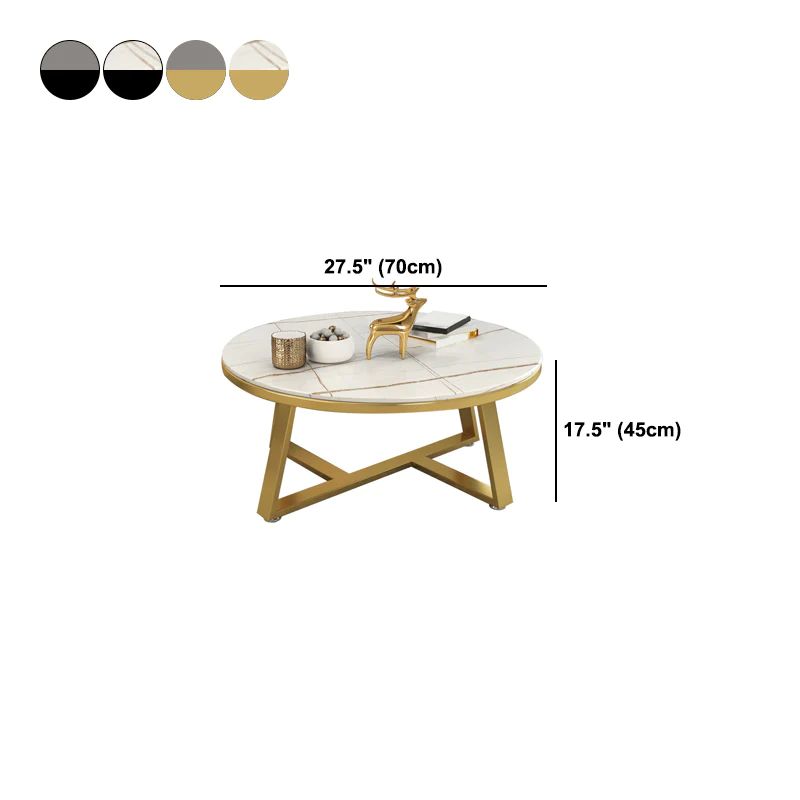 Bàn trà sofa hình tròn BSF9 Hamis đường kính 70cm đá nhân tạo