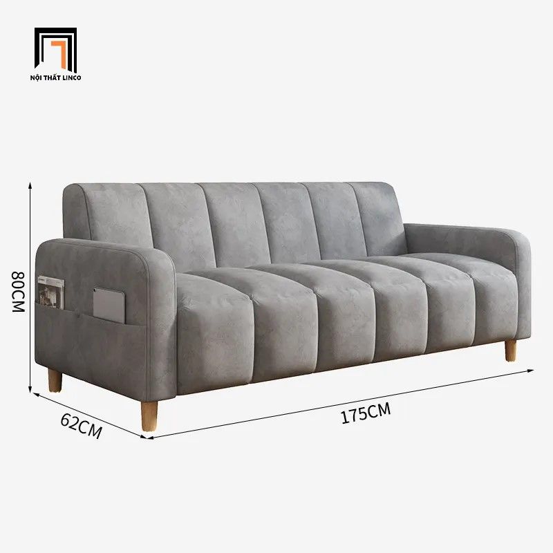 Ghế sofa băng nhỏ gọn BT139 Guling 1m75 vải nhung