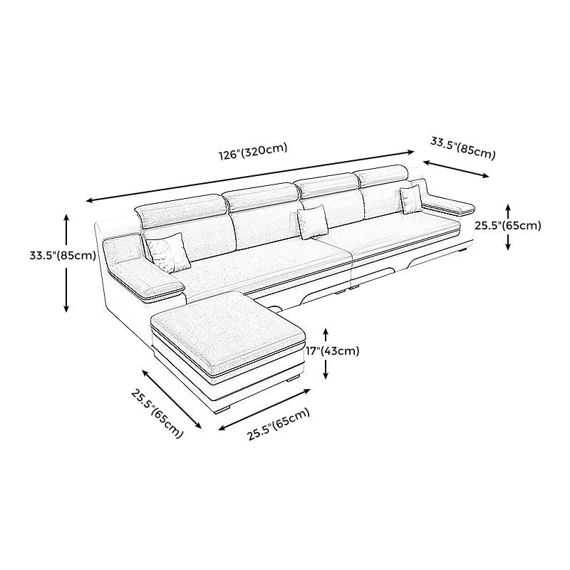 Bộ ghế sofa góc L lớn GT113 Chino 3m2 x 1m5 giá rẻ