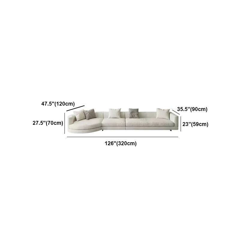 Bộ ghế sofa góc L 3m2 x 1m2 GT182 Zingo màu xám trắng hiện đại