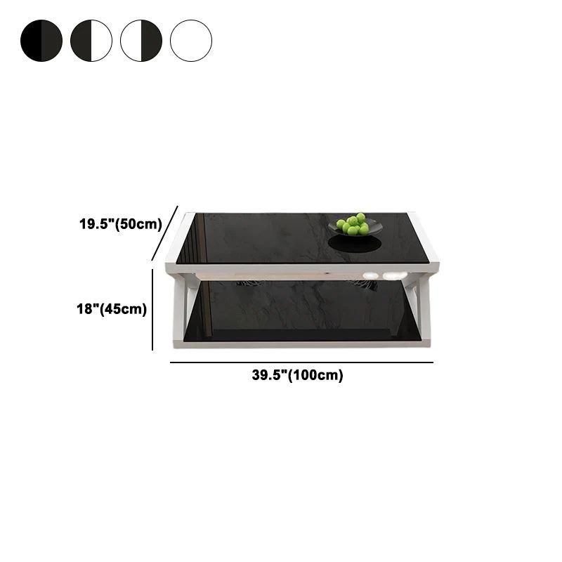 Bàn trà sofa hình chữ X BSF2 Treste kính cường lực 2 tầng