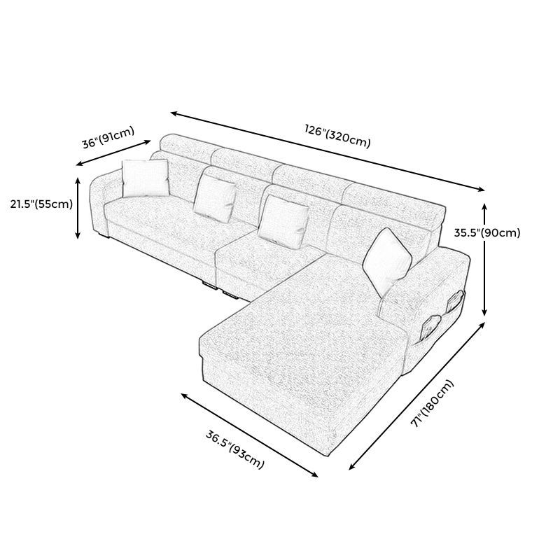 Bộ ghế sofa góc L phòng khách GT124 Desol 3m2 x 1m8 xanh dương