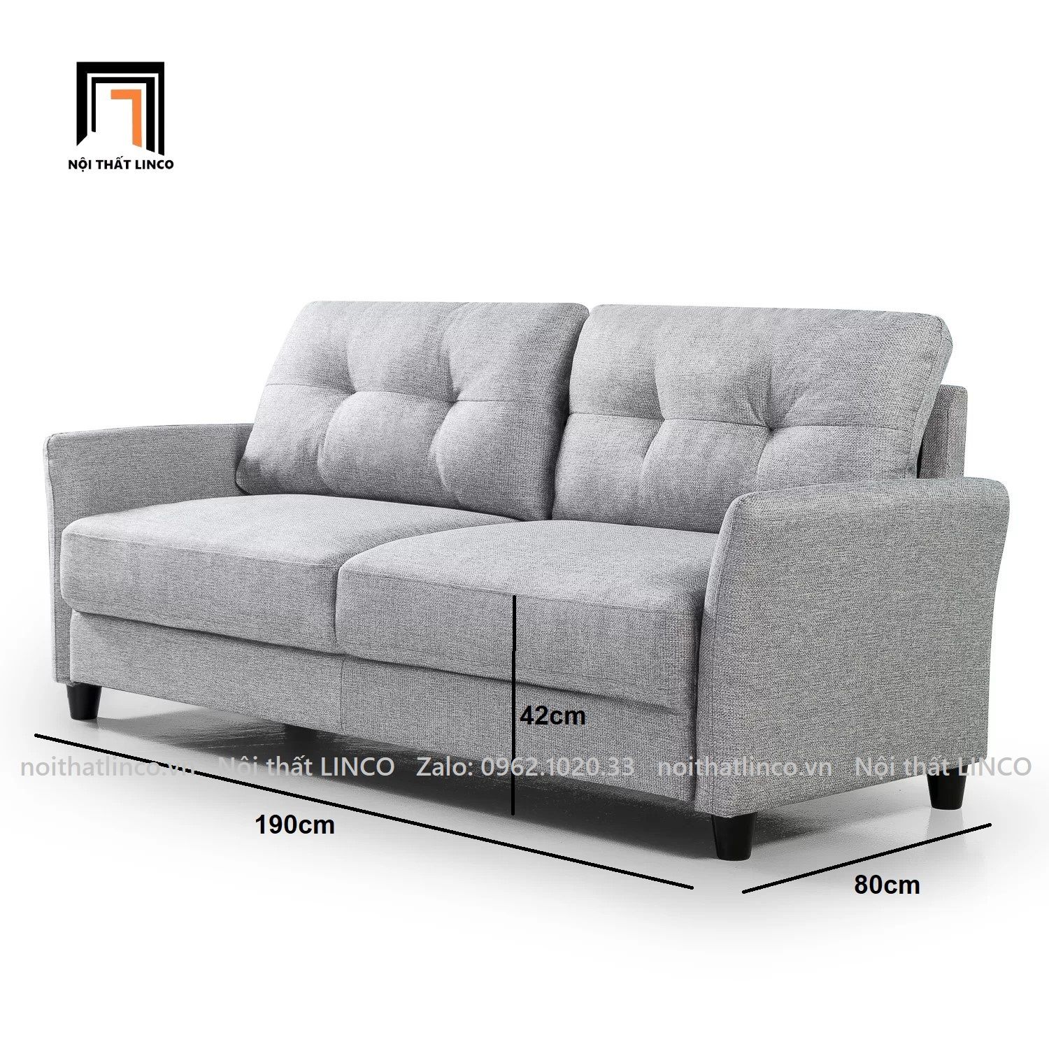Ghế sofa băng văng phòng khách BT29-Helsley 1m9 giá rẻ