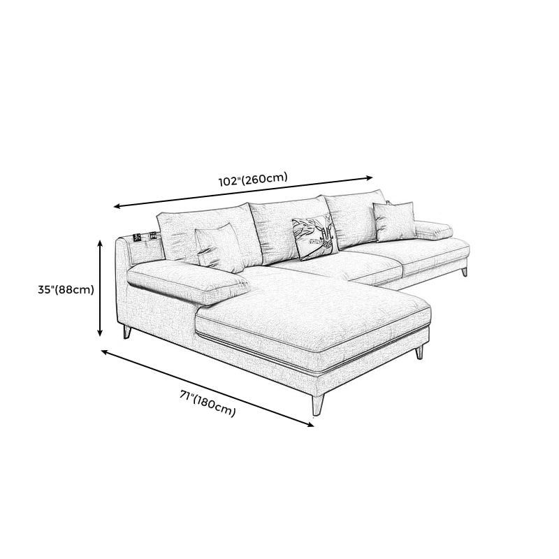 Bộ ghế sofa góc L vải nỉ GT172 Moark 2m6 x 1m8 giá rẻ