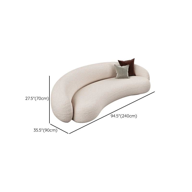 Bộ ghế sofa văng cong cho shop tiệm KT102 Gracias vải lông cừu