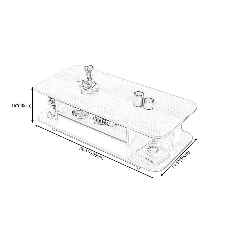 Bàn sofa hình chữ nhật BSF11 Tray 1m x 50 có ngăn kéo