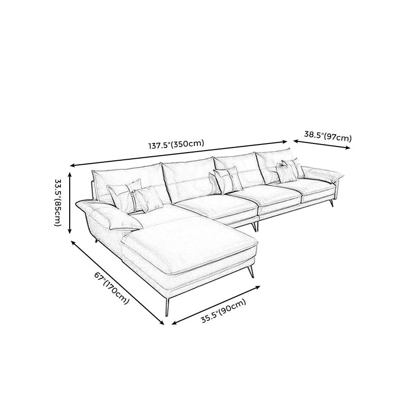 Bộ ghế sofa góc sang trọng GT106 Srender 3m x 1m6 da giả