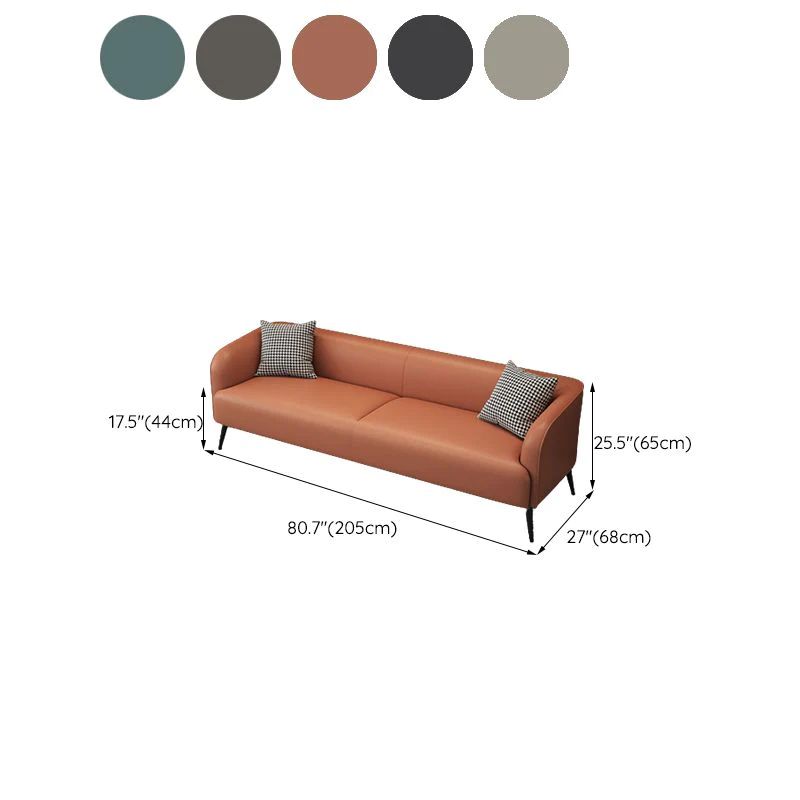 Bộ ghế sofa cho phòng làm việc KT116 Sorum da giả màu carrot