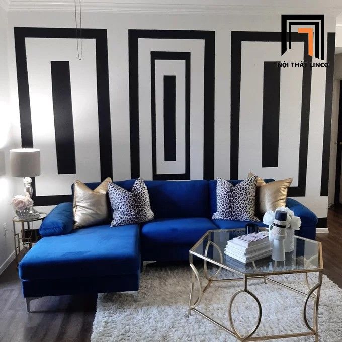 Set ghế sofa góc L GT4 Ettal vải nhung 2m4 x 1m6 giá rẻ