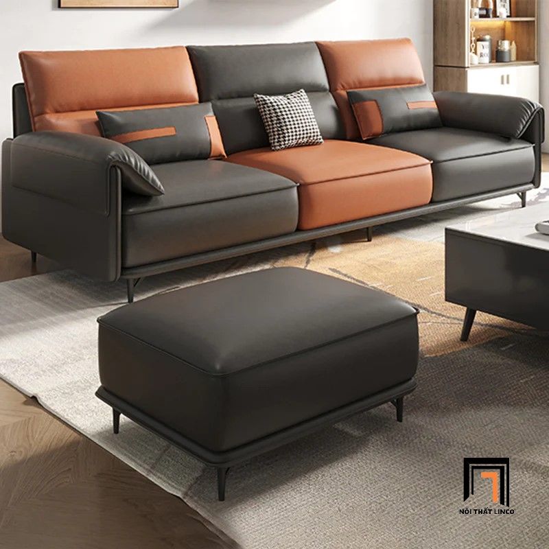 Bộ ghế sofa góc L da Pu GT157 Waco 2m4 x 1m6 phòng khách sang trọng