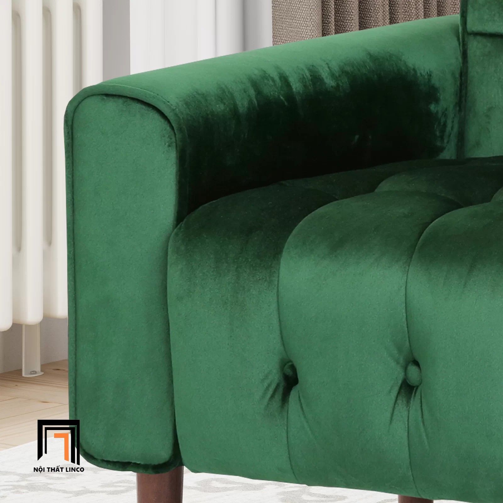 Ghế sofa đơn vải nhung nỉ DT41 Wyton cho gia đình
