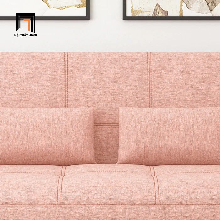 Ghế sofa giường nằm dài 1m9 màu hồng phấn GB59 Sheridan