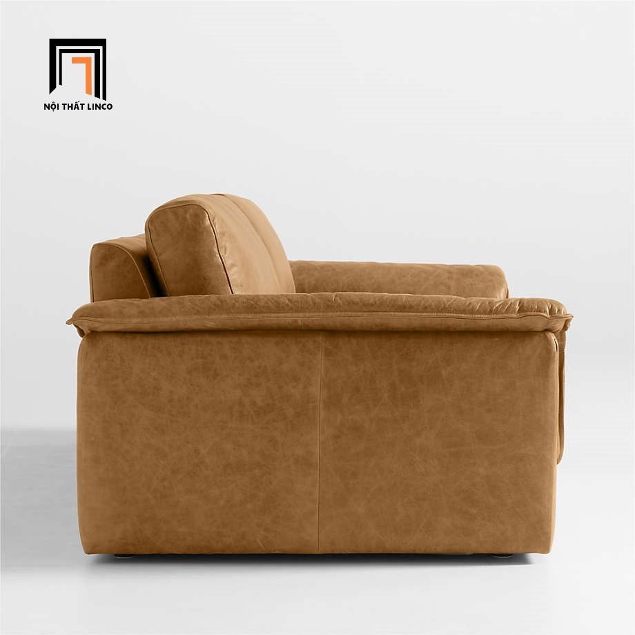 Ghế sofa băng sang trọng BT311 Wythe dài 1m9 da giả màu nâu