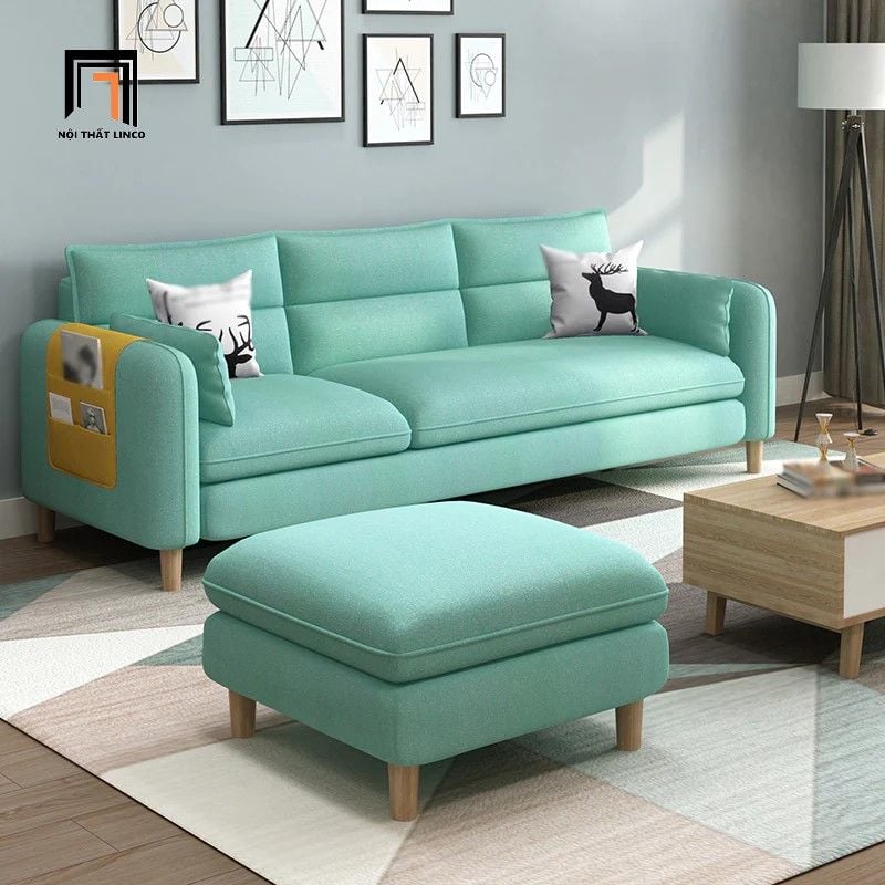 Bộ ghế sofa phòng khách BT197 Colton dài 2m1 màu xám giá rẻ