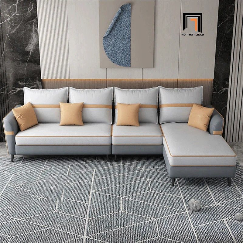 Set ghế sofa góc da giả GT211 Musaddar 2m9 x 1m6 cho gia đình