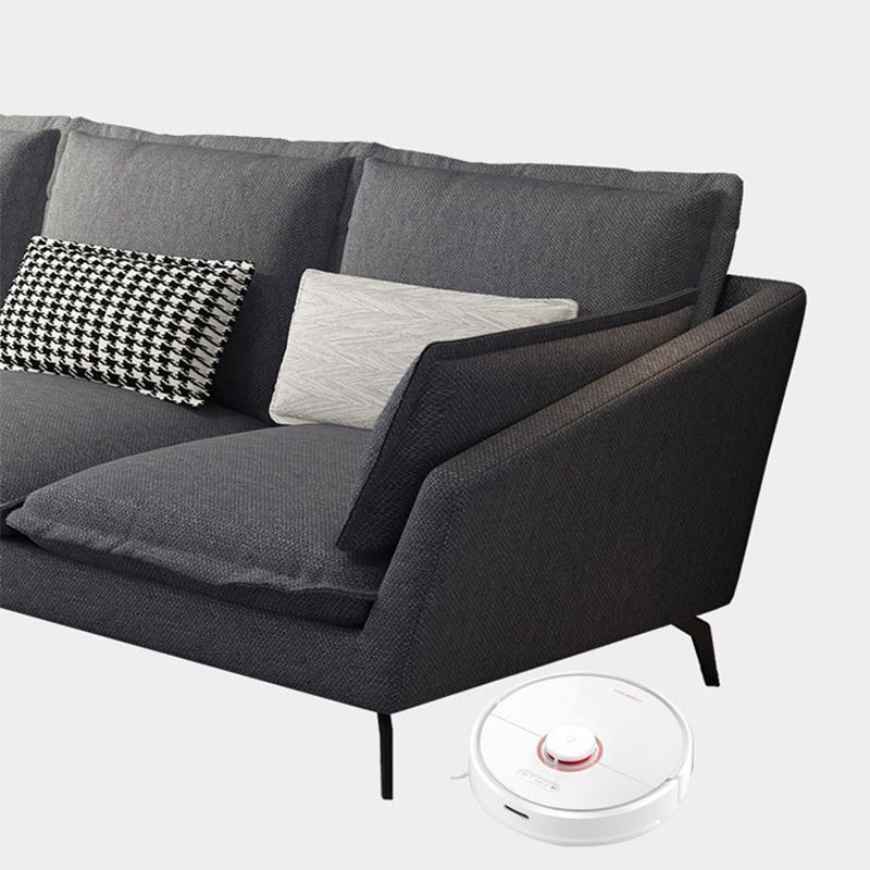 Bộ ghế sofa góc L vải nỉ GT195 Tomar 3m2 x 1m75 xám lông chuột
