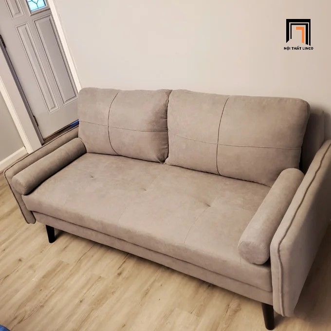 Ghế sofa băng nhỏ dài 1m4 BT220 Davaun màu xám đen