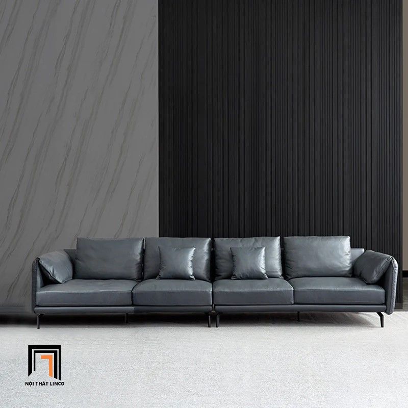 Bộ ghế sofa góc da giả 3m x 1m6 GT147 Santafe cho phòng khách lớn
