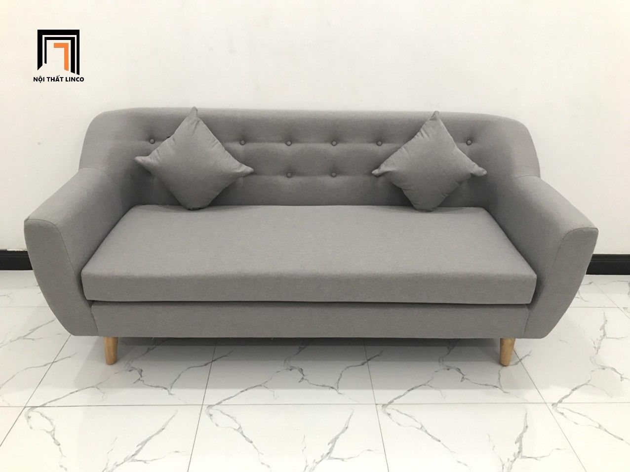 Ghế salon văng băng giá rẻ BGN dài 1m9 màu xám ghi trắng