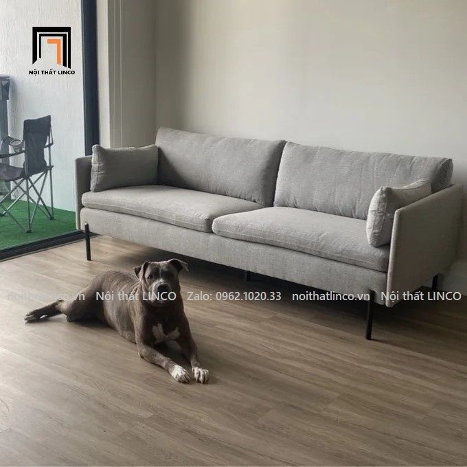 Ghế sofa băng đẹp sang trọng BT53-Moab màu xám ghi trắng