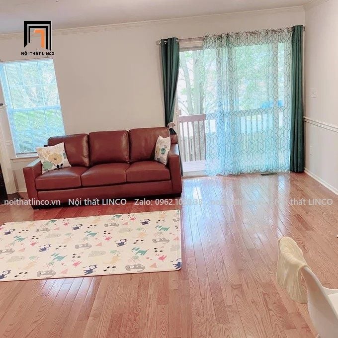 Ghế sofa băng sang trọng BT49-Covedale da công nghiệp màu nâu đậm