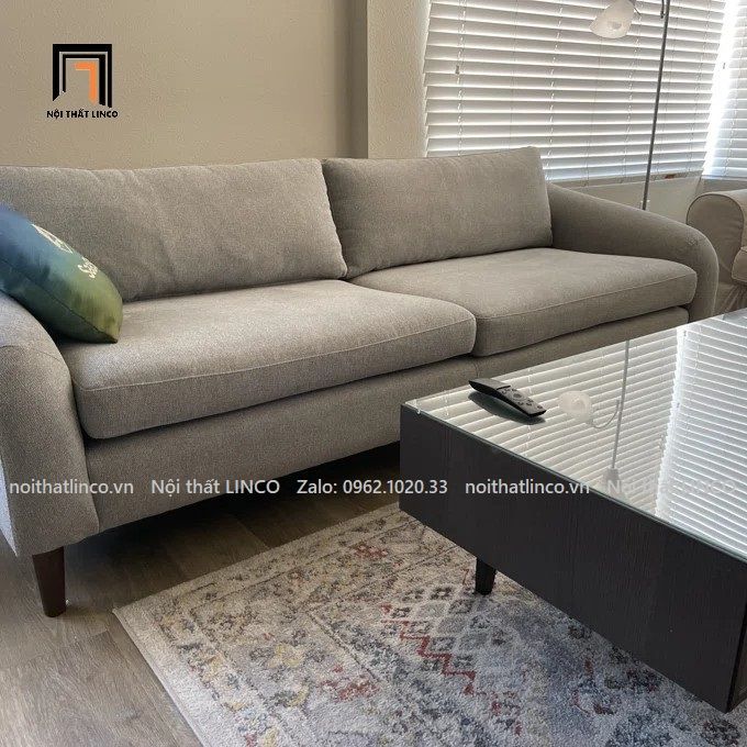 Ghế salon nệm BT54 Khari băng dài 2m tay cong kiểu cách