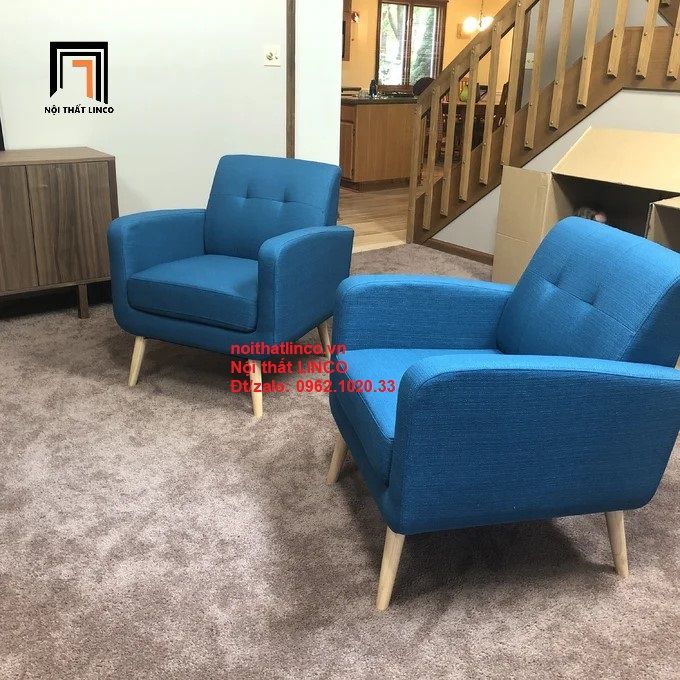 Ghế sofa đơn nhỏ gọn DT12 Valeria phong cách Ý hiện đại