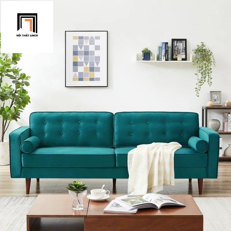 Ghế sofa băng BT2 dài 1m9 sang trọng vải nhung đẹp