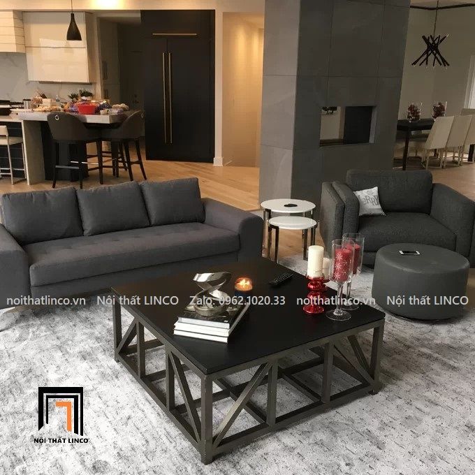 Ghế sofa băng giật lún dài 2m BT39-Glenn chân inox