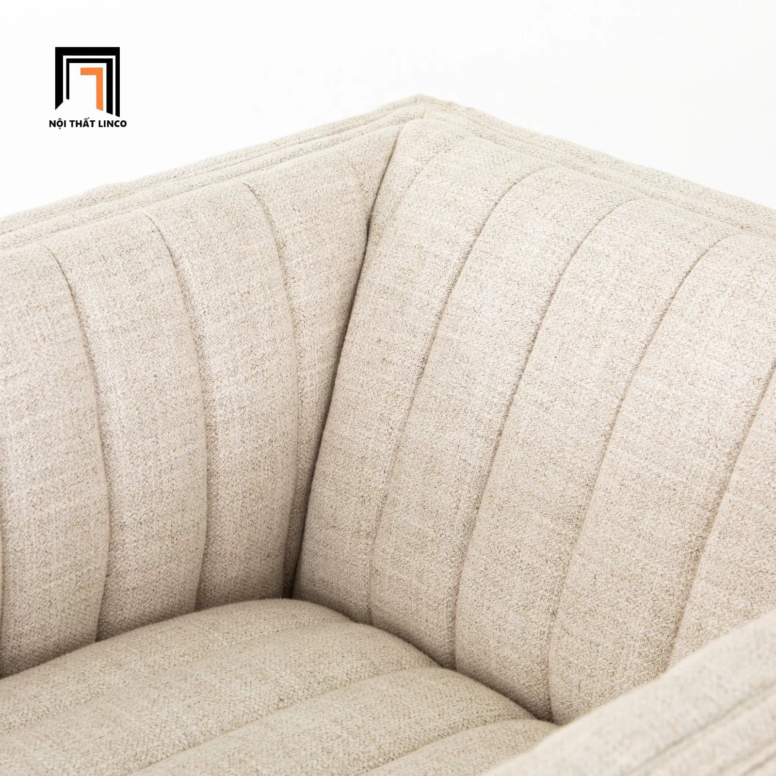 Ghế sofa đơn trang trí DT35 Brant nhỏ xinh màu kem
