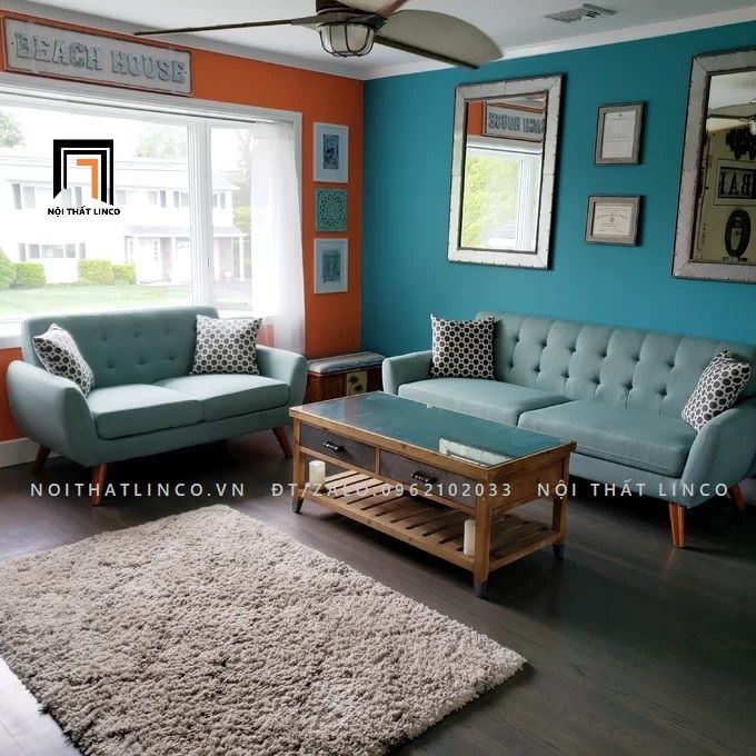 Bộ ghế sofa phòng khách gia đình KT38 Eloe giá rẻ