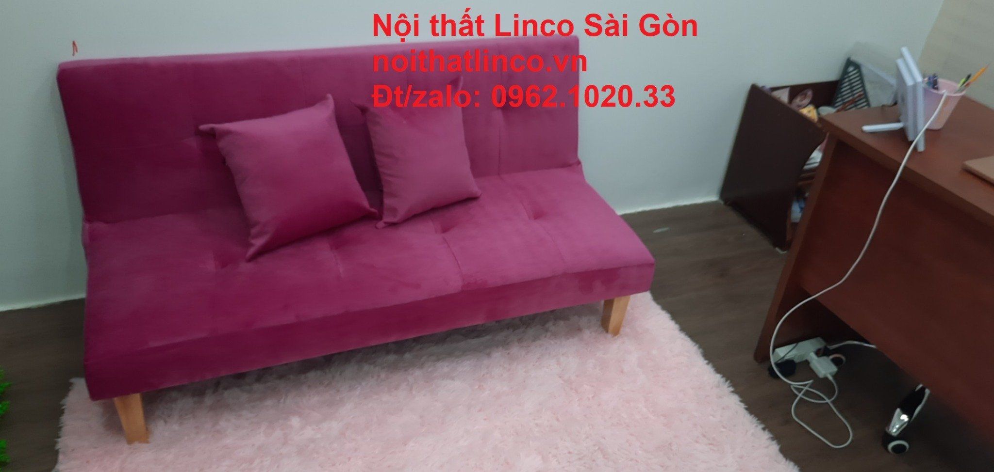 Bộ ghế sofa bed giường mini nhỏ 1m4 giá rẻ | ghế sofa đẹp phòng khách nhỏ hẹp | Nội Thất Linco Sài Gòn
