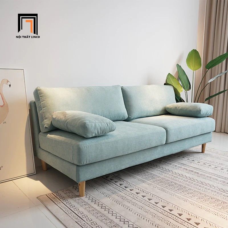 Ghế sofa văng nỉ dài 1m8 màu kem BT217 Blendis nhỏ gọn