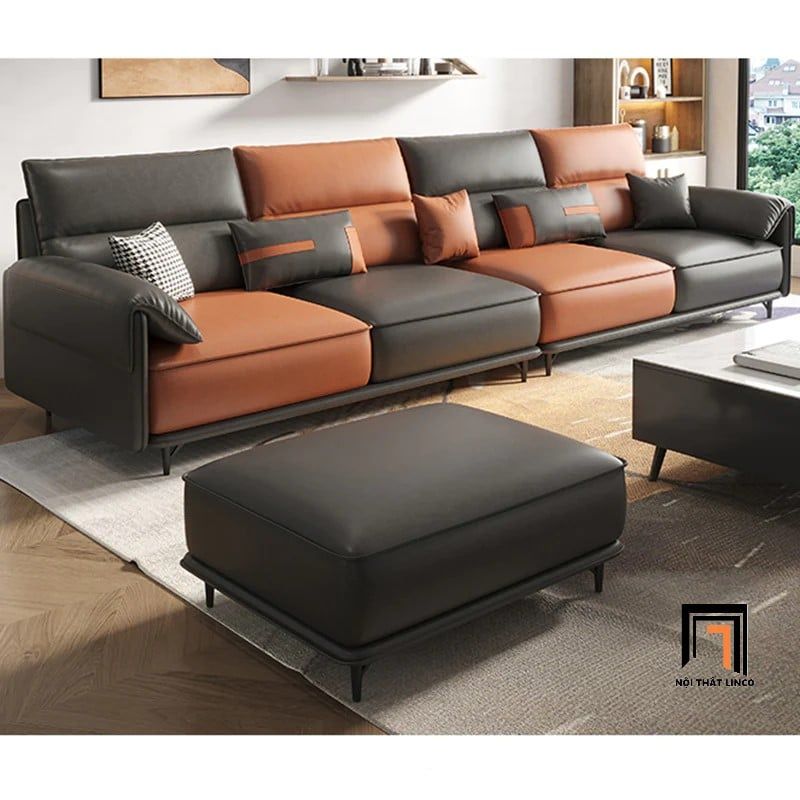 Bộ ghế sofa góc L da Pu GT157 Waco 2m4 x 1m6 phòng khách sang trọng