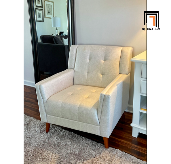 Ghế sofa đơn thư giãn DT26 Monte màu xám trắng