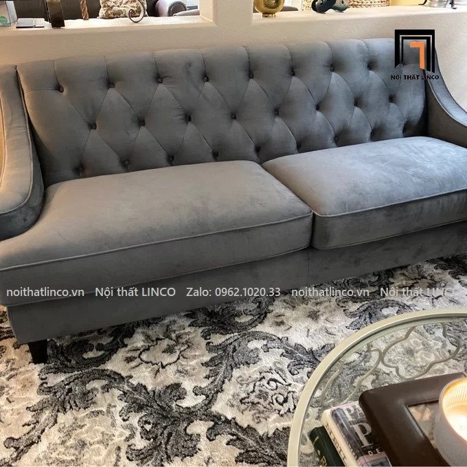 Ghế sofa băng vải nhung nỉ BT51-Briley mẫu mã tân cổ điển