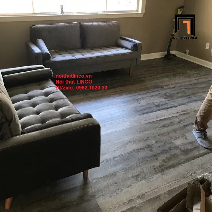Bộ ghế sofa phòng khách PK1 Clovis vải nhung sang trọng