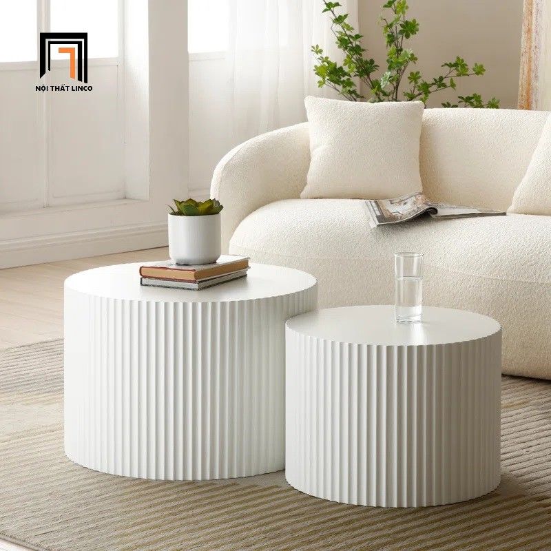 Cặp 2 bàn sofa mặt đá xinh xắn BSF57 Blayne cho văn phòng