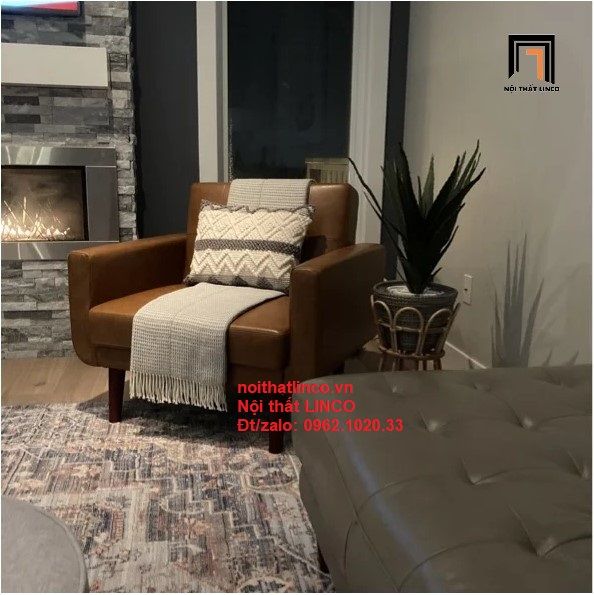 Ghế sofa đơn 1 chỗ ngồi DT5 Gaige simili giả da