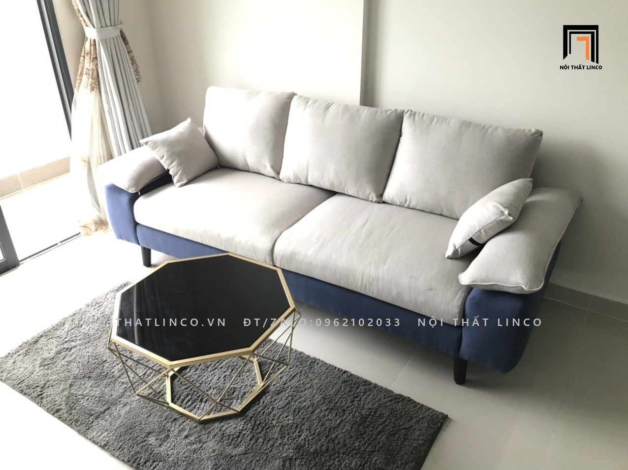 Bộ ghế sofa văng 2m2 BT43-Roam phối màu sắc trẻ trung