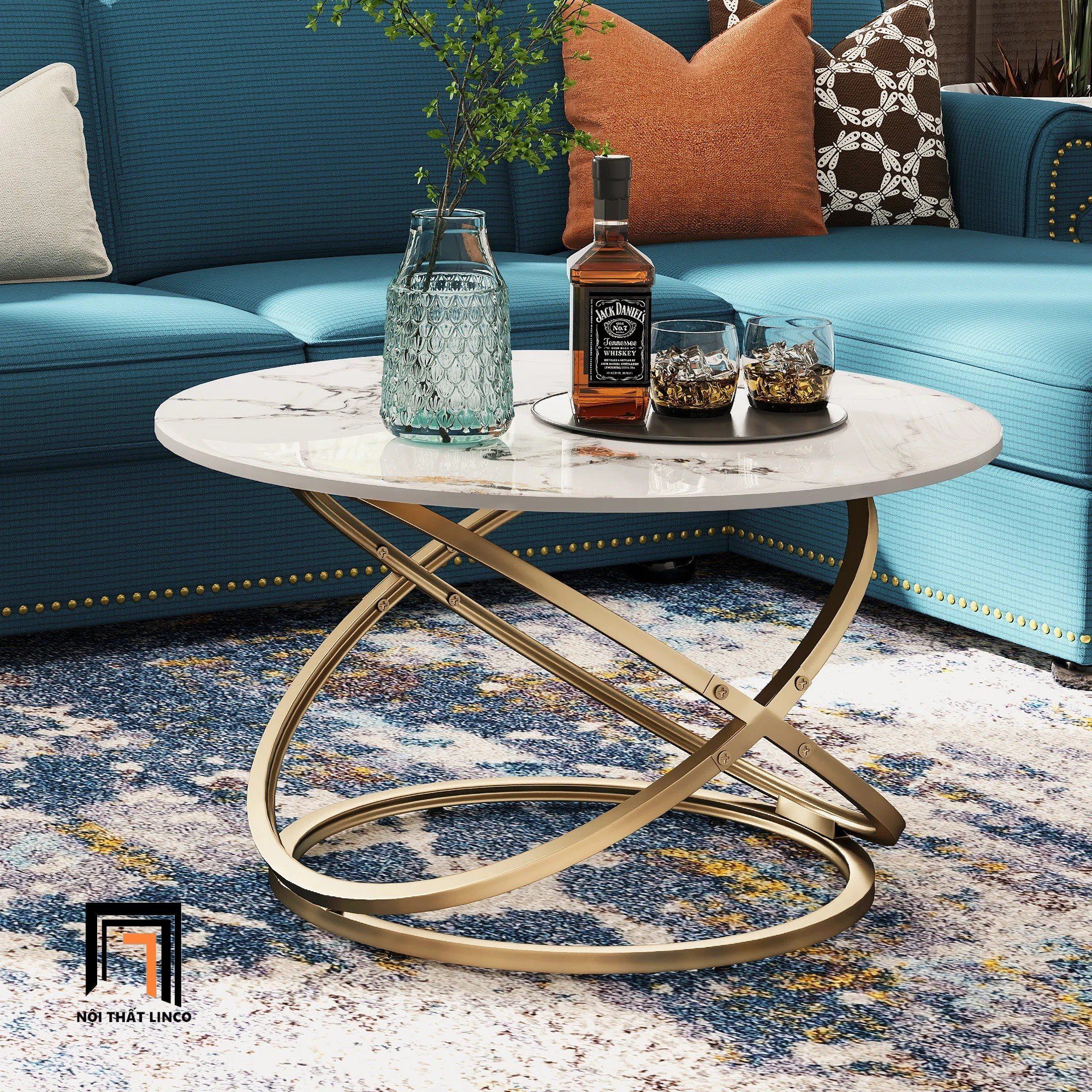 Bàn sofa mặt đá 60 cao cấp BTPK52 Cibec cho sảnh chờ đẹp