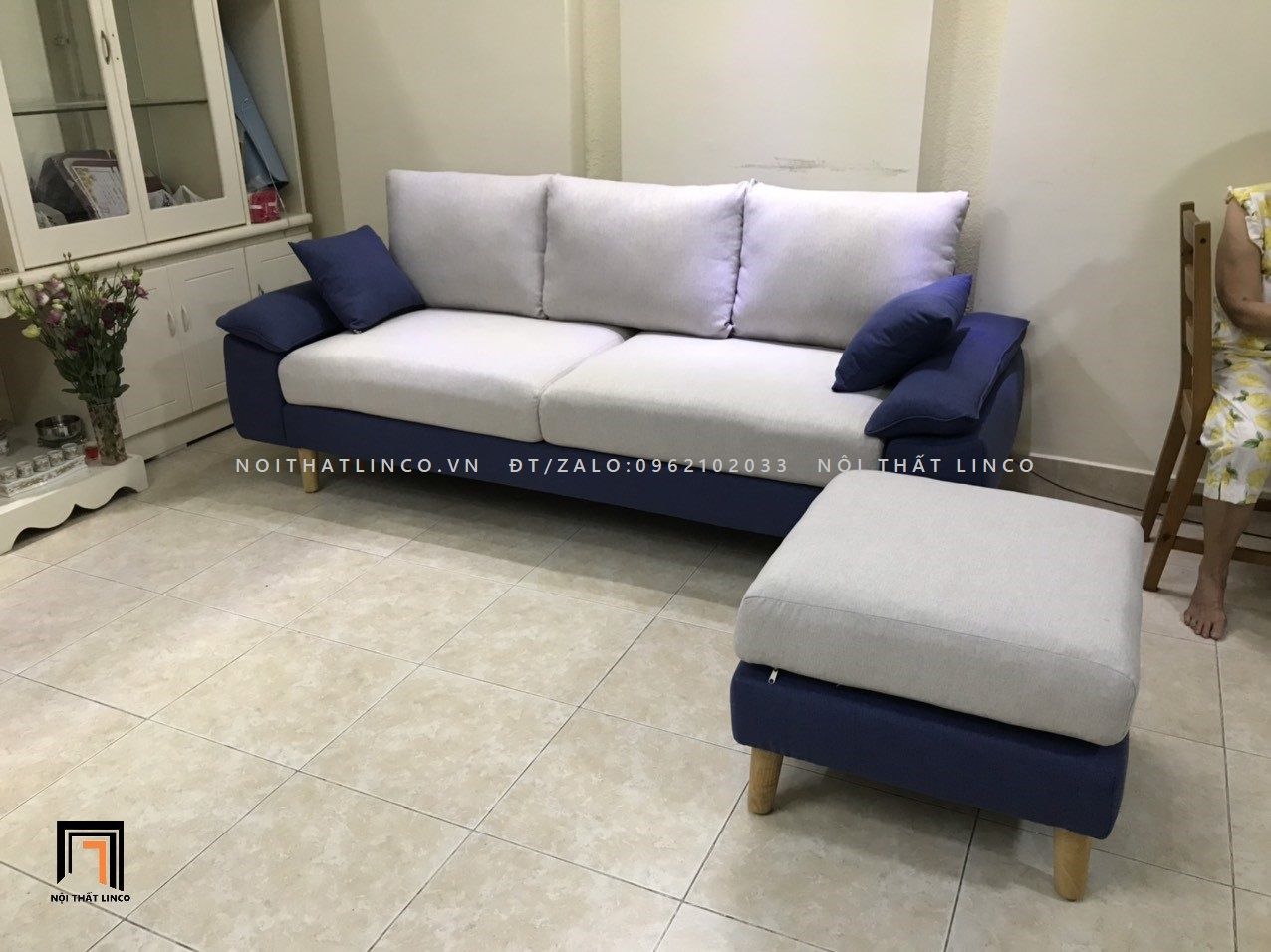 Bộ ghế sofa văng 2m2 BT43-Roam phối màu sắc trẻ trung