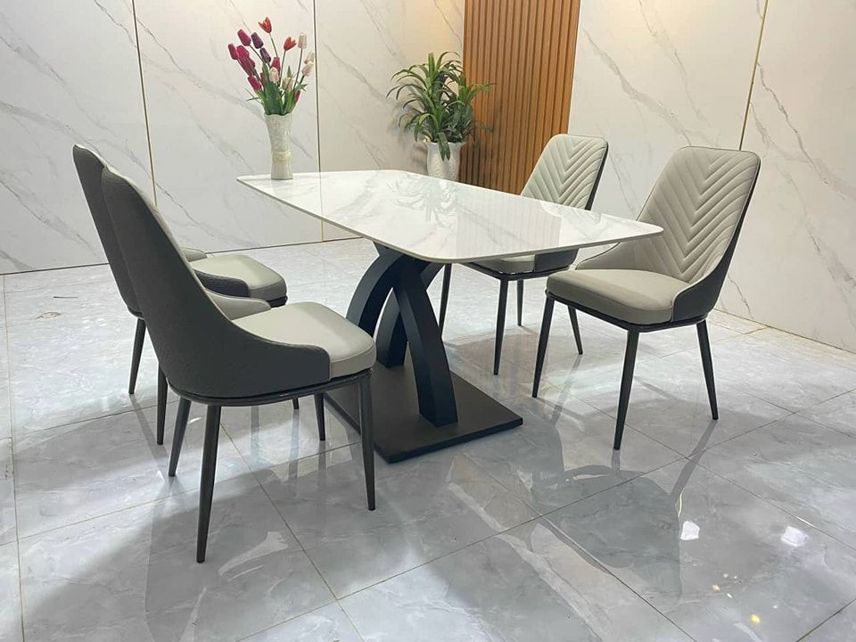 Combo bàn 4 ghế ăn đá 19-BAD4-G31-B2 phòng bếp đẹp