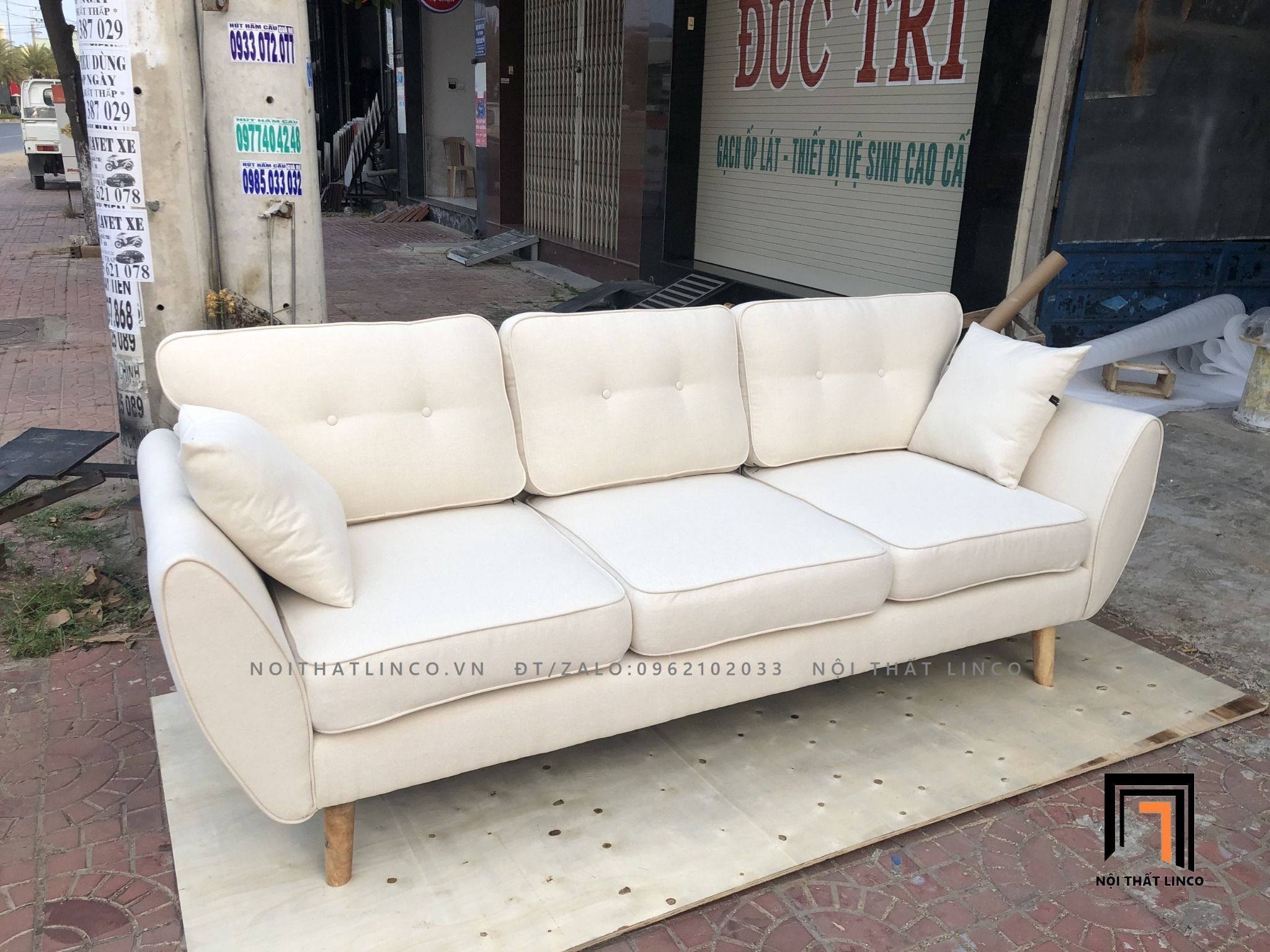 Ghế sofa băng BT62 Dropy 1m9 cho phòng khách căn hộ chung cư